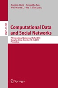 Cover: Computational Data and Social Networks - Springer