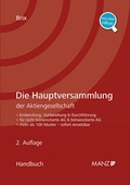 Cover: Die Hauptversammlung der Aktiengesellschaft - Manz