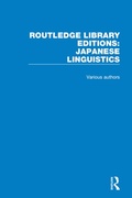 Cover: Routledge Library Editions: Japanese Linguistics - Routledge