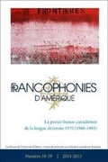 Cover: Francophonies d'Amerique 38-39 - Les Presses de L'Universite d'Ottawa