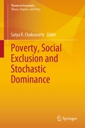 Cover: Poverty, Social Exclusion and Stochastic Dominance - Springer