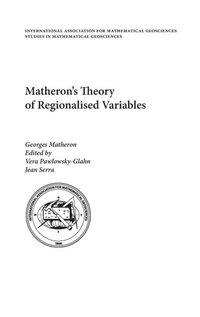 Enlarge image Cover: Matheron's Theory of Regionalised Variables - Oxford University Press