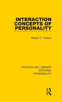 Enlarge image Cover: Interaction Concepts of Personality - Routledge