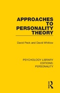 Cover: Approaches to Personality Theory - Routledge