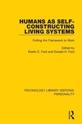 Cover: Humans as Self-Constructing Living Systems - Routledge