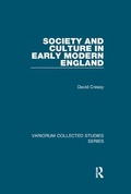 Cover: Society and Culture in Early Modern England - Routledge