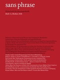 Cover: sans phrase - &ccedil;a-ira-Verlag