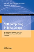 Cover: Soft Computing in Data Science - Springer