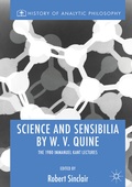 Cover: Science and Sensibilia by W. V. Quine - Palgrave Macmillan