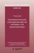 Cover: Honorarberechnung bei Leistungs&auml;nderungen der Architekten- und Ingenieurleistungen - expert verlag ein Imprint von Narr Francke Attempto Verlag