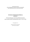 Cover: Studia Hymnographica Band I - Brill Deutschland