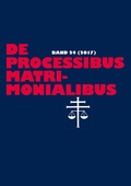 Abbildung von: De processibus matrimonialibus - Peter Lang Verlag