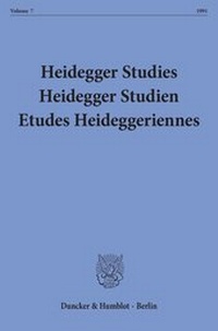Abbildung von: Heidegger Studies - Heidegger Studien - Etudes Heideggeriennes. - Duncker & Humblot