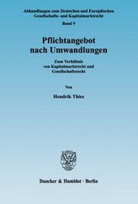Abbildung von: Pflichtangebot nach Umwandlungen. - fibre