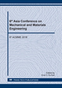 Enlarge image Cover: 6th Asia Conference on Mechanical and Materials Engineering - Trans Tech Publications Ltd