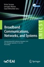 Cover: Broadband Communications, Networks, and Systems - Springer