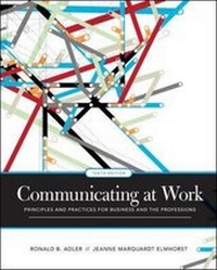 Enlarge image Cover: Communicating at Work: Principles and Practices for Business and the Professions - McGraw-Hill Professional