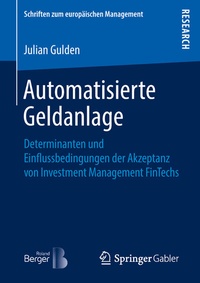 Abbildung von: Automatisierte Geldanlage - Springer Gabler