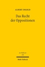 Cover: Das Recht der Oppositionen - Mohr Siebeck