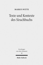 Cover: Texte und Kontexte des Sirachbuchs - Mohr Siebeck