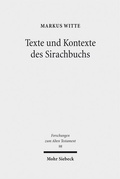 Cover: Texte und Kontexte des Sirachbuchs - Mohr Siebeck