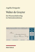 Cover: Walter de Gruyter - Mohr Siebeck