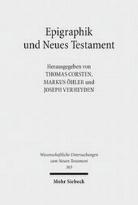 Abbildung von: Epigraphik und Neues Testament - Mohr Siebeck