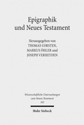 Cover: Epigraphik und Neues Testament - Mohr Siebeck