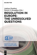 Cover: Resolution in Europe: The Unresolved Questions - De Gruyter