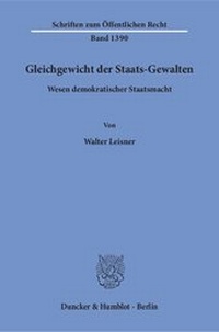 Abbildung von: Gleichgewicht der Staats-Gewalten - Duncker & Humblot