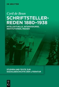Abbildung von: Schriftstellerreden 1880-1938 - De Gruyter