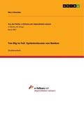 Cover: Too Big to Fail. Systemrelevanz von Banken - GRIN Verlag