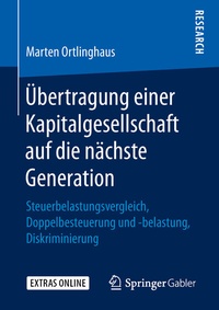 Abbildung von: Übertragung einer Kapitalgesellschaft auf die nächste Generation - Springer Gabler