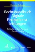 Cover: Rechtshandbuch Digitale Finanzdienstleistungen - LexisNexis Verlag ARD ORAC GmbH