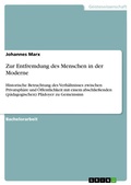 Cover: Zur Entfremdung des Menschen in der Moderne - GRIN Verlag