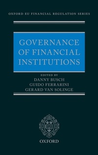 Enlarge image Cover: Governance of Financial Institutions - Oxford University Press