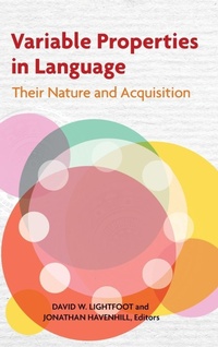 Enlarge image Cover: Variable Properties in Language - Georgetown University Press