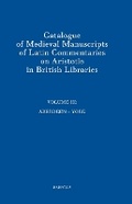 Cover: Catalogue of Medieval Manuscripts of Latin Commentaries on Aristotle in British Libraries - Brepols N.V.