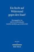 Cover: Ein Recht auf Widerstand gegen den Staat? - Mohr Siebeck