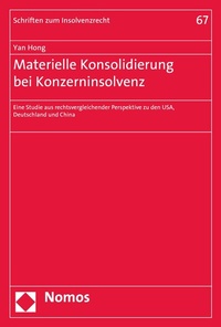 Abbildung von: Materielle Konsolidierung bei Konzerninsolvenz - Nomos