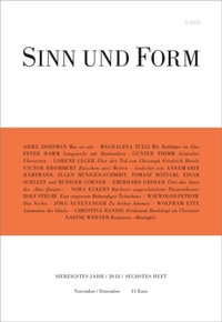 Enlarge image Cover: Sinn und Form 6/2018 - SINN und FORM