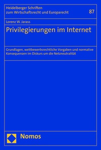 Abbildung von: Privilegierungen im Internet - Nomos