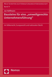Abbildung von: Bausteine für eine "umweltgerechte Unternehmensführung" - Nomos