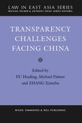 Cover: Transparency Challenges Facing China - Wildy, Simmonds and Hill Publishing