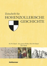 Abbildung von: Zeitschrift für Hohenzollerische Geschichte - Kohlhammer