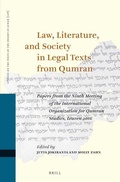 Cover: Law, Literature, and Society in Legal Texts from Qumran - Brill