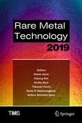 Cover: Rare Metal Technology 2019 - Springer