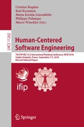 Cover: Human-Centered Software Engineering - Springer