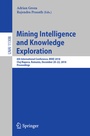 Cover: Mining Intelligence and Knowledge Exploration - Springer