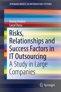 Cover: Risks, Relationships and Success Factors in IT Outsourcing - Springer